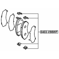 Alternative view of DISC BRAKE CLIP SET