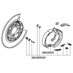 Alternative view of REAR BRAKE SHOE ADJUSTER KIT (SET FOR TWO SIDES)