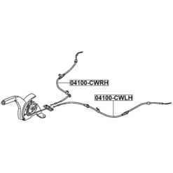 Alternative view of PARKING BRAKE CABLE, LEFT