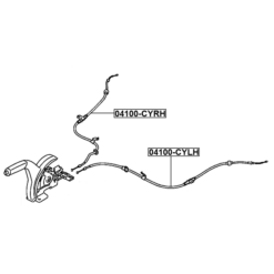 Alternative view of PARKING BRAKE CABLE, LEFT