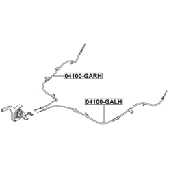 Alternative view of PARKING BRAKE CABLE, LEFT