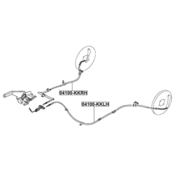 Alternative view of PARKING BRAKE CABLE, LEFT