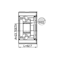 Alternative view of PROPSHAFT CV JOINT 23X79.8