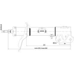 Alternative view of SHOCK ABSORBER FRONT LEFT GAS.TWIN TUBE