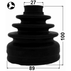 Alternative view of BOOT INNER CV JOINT KIT 89X100X27