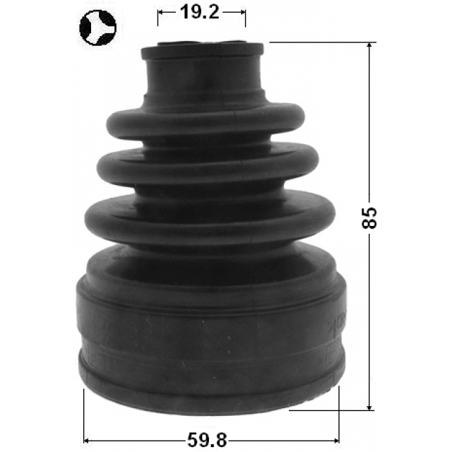 BOOT INNER CV JOINT KIT 59.8X85X19.2 - Image 2