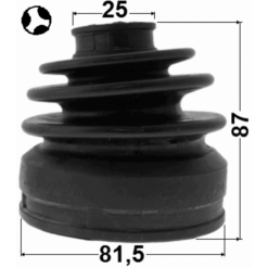 Alternative view of BOOT INNER CV JOINT KIT 81.5X87X25