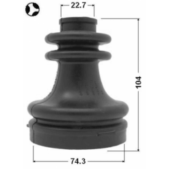 Alternative view of BOOT INNER CV JOINT KIT 74.3X104X22.7