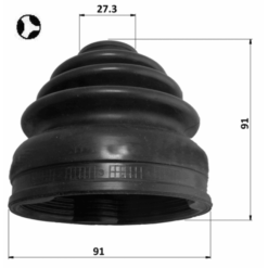 Alternative view of BOOT INNER CV JOINT KIT 91X91X27.3