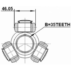 Alternative view of TRIPOD JOINT 35X46.05