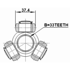 Alternative view of TRIPOD JOINT 33X37.4