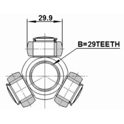 Alternative view of TRIPOD JOINT 29X29.9