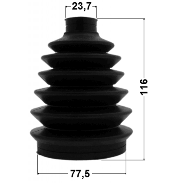 BOOT OUTER CV JOINT KIT PVC 77.5X116X23.7 - Image 2