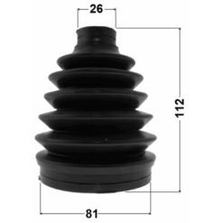 Alternative view of BOOT OUTER CV JOINT KIT PVC 81X112X26