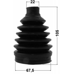 Alternative view of BOOT OUTER CV JOINT KIT PVC 67.5X105X22