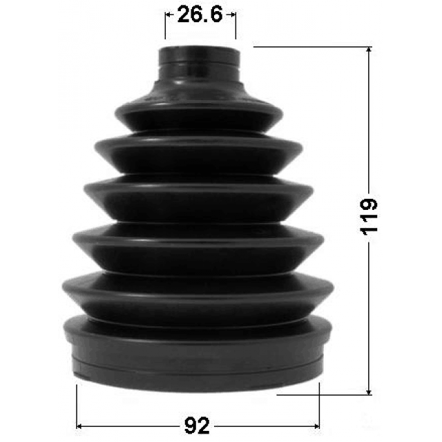 BOOT OUTER CV JOINT KIT PVC 92X119X26.6 - Image 2