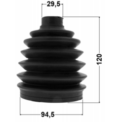 Alternative view of BOOT OUTER CV JOINT KIT PVC 94.5X120X29.5