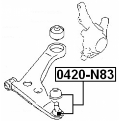 Alternative view of BALL JOINT FRONT LOWER ARM