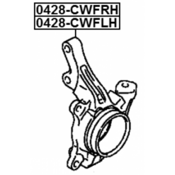 Alternative view of STEERING KNUCKLE LEFT