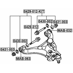 Alternative view of CAMBER ADJUSTING ECCENTRIC BOLT