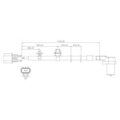 Alternative view of ABS SENSOR FRONT RIGHT
