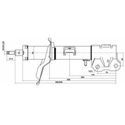 Alternative view of SHOCK ABSORBER FRONT LEFT