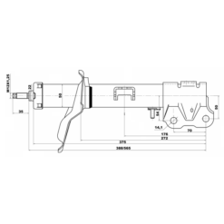 Alternative view of SHOCK ABSORBER FRONT LEFT