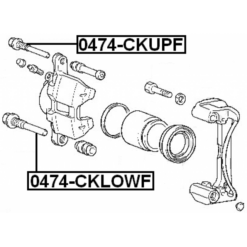 Alternative view of FRONT CALIPER SLIDE PIN
