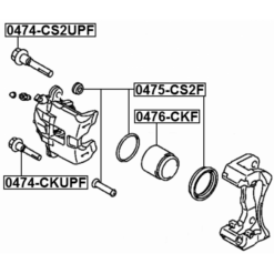 Alternative view of FRONT CALIPER SLIDE PIN