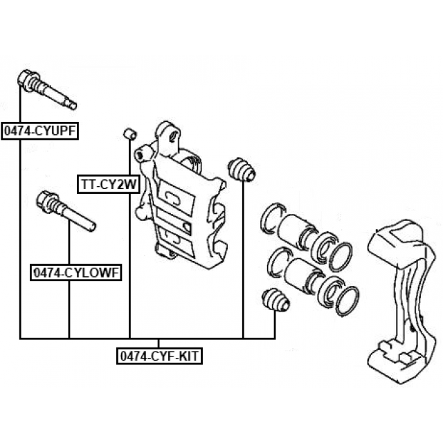 FRONT CALIPER SLIDE PIN KIT - Image 2