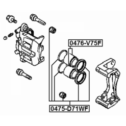 Alternative view of FRONT BRAKE CALIPER REPAIR KIT (SET FOR ONE SIDE)