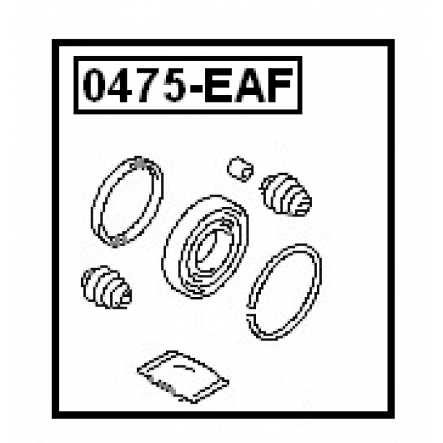 FRONT BRAKE CALIPER REPAIR KIT (SET FOR ONE SIDE) - Image 2