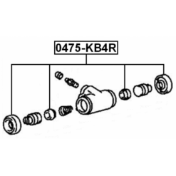 Alternative view of REAR WHEEL BRAKE CYLINDER REPAIR KIT (SET FOR ONE SIDE)
