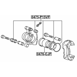 Alternative view of FRONT BRAKE CALIPER REPAIR KIT (SET FOR ONE SIDE)