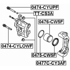 Alternative view of FRONT BRAKE CALIPER BRACKET CARRIER