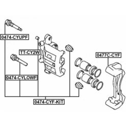 Alternative view of FRONT BRAKE CALIPER BRACKET CARRIER