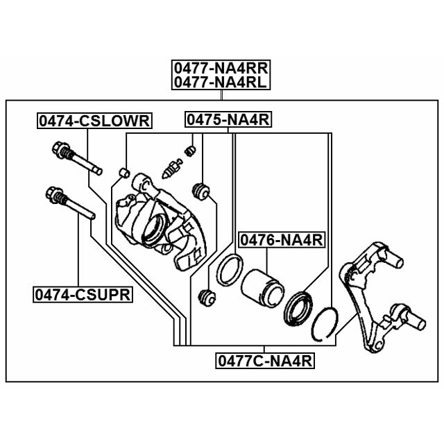 REAR BRAKE CALIPER BRACKET CARRIER - Image 2