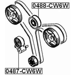 Alternative view of PULLEY IDLER TIMING BELT