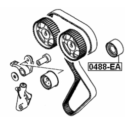 Alternative view of PULLEY IDLER TIMING BELT