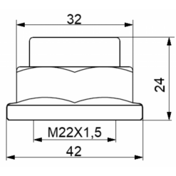 Alternative view of WHEEL HUB NUT