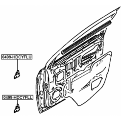 Alternative view of FRONT LEFT DOOR LOWER HINGE