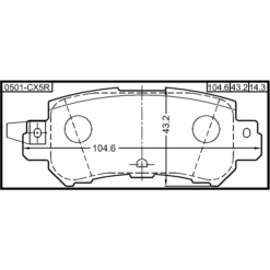 Alternative view of PAD KIT, DISC BRAKE, REAR