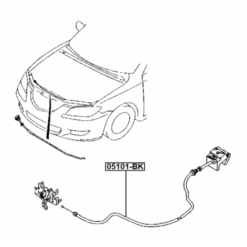Alternative view of CABLE ASSEMBLY HOOD LOCK CONTROL