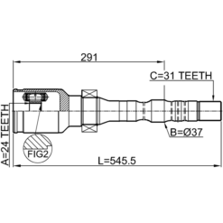 Alternative view of INNER CV JOINT RIGHT 24X37X31