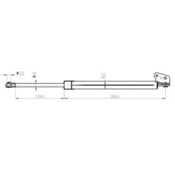 Alternative view of TAILGATE GAS STRUT LEFT (WITH BRACKET) L447/685N