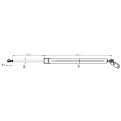 Alternative view of TAILGATE GAS STRUT LEFT (WITH BRACKET) L530/525N