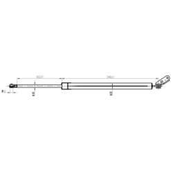 Alternative view of TAILGATE GAS STRUT RIGHT (WITH BRACKET) L530/525N
