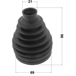 Alternative view of BOOT OUTER CV JOINT KIT PVC 69X96X21