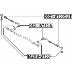 Alternative view of STEERING TIE ROD END OUTER