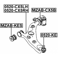 Alternative view of LEFT FRONT ARM